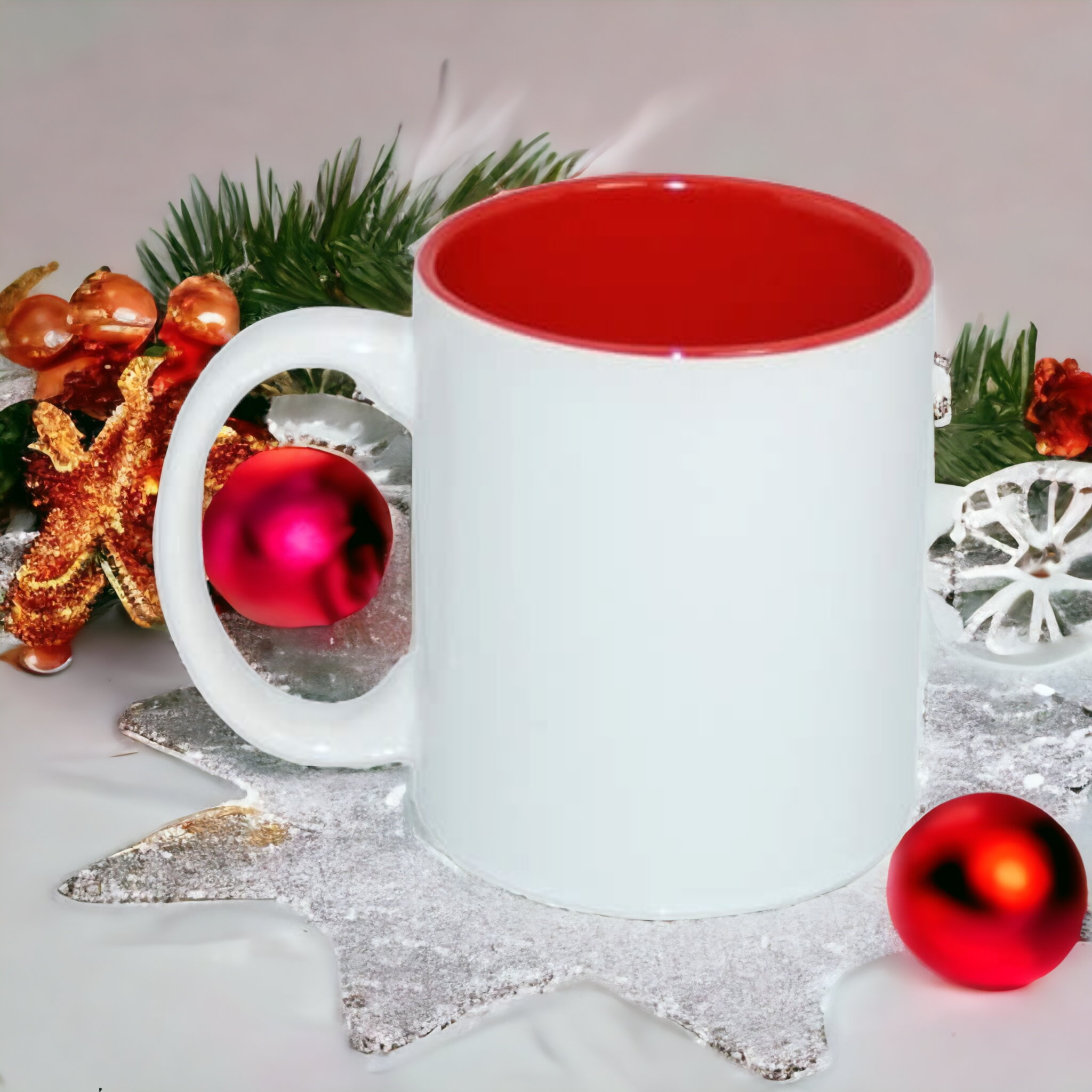 Coffret Mug XXL avec boisson et gourmandises Noël Scandinave - Wishupon