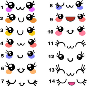choix mug visage kawaii