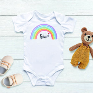 Body - Rainbow Baby + prénom